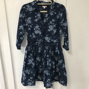 GAP Denim Floral Shirtdress